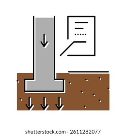load on column color icon vector. load on column sign. isolated symbol illustration