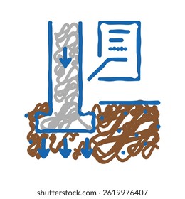 load on column doodle icon sketch vector. load on column sign. isolated symbol illustration