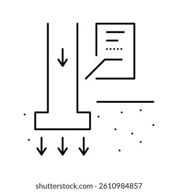 load on column line icon vector. load on column sign. isolated contour symbol black illustration