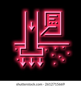 load on column neon light sign vector. load on column illustration