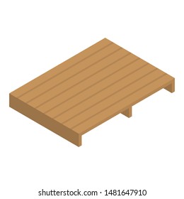 Load pallet icon. Isometric of load pallet vector icon for web design isolated on white background