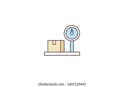 Load scale icon in trendy flat style isolated on white background. 