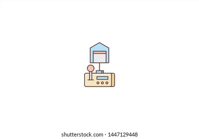 Load scale icon in trendy flat style isolated on white background. 