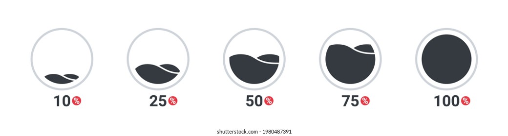 Cargar barra de progreso del símbolo de signo. Cargando iconos. Diseño moderno. Ilustración del vector
