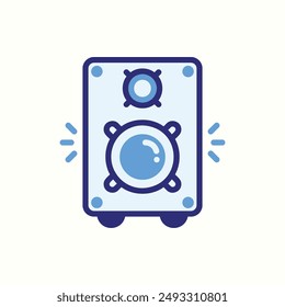 cargar icono de altavoz, gadget de tema de icono azul aislado