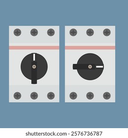 Load switch set. Flat style vector illustration. EPS10