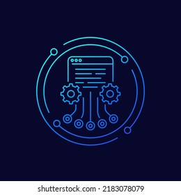 load testing icon, linear design