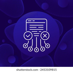 load testing icon, multiple users accessing website, line vector