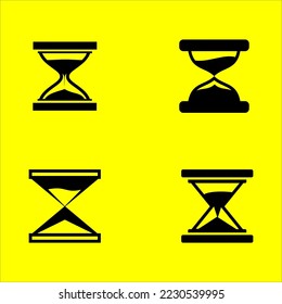 LOAD TIME ICON VECTOR WITH YELLOW BACKGROUND