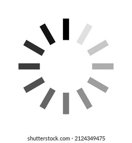 Load vector icon. Loading icon isolated on white background.  Donload, upload, status icon. Vector icon for web application or UI. 