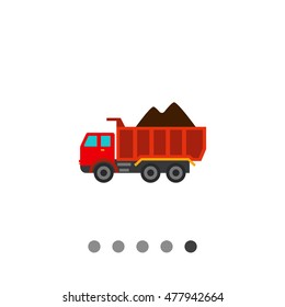 Loaded dump truck icon