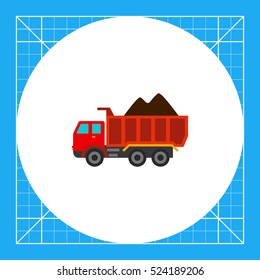 Loaded dump truck icon
