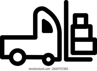 Icono de servicios de entrega de var cargado con estilo de contorno negro. cargar, web, interfaz, progreso, barra, computadora, sitio web. Ilustración vectorial