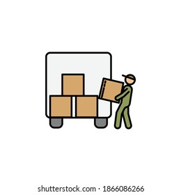 loader box. Signs and symbols can be used for web, logo, mobile app, UI, UX