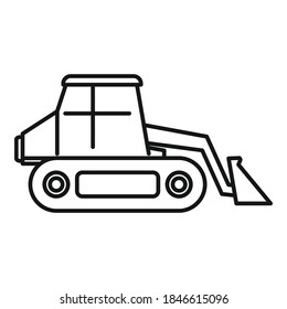 Ladegerät-Symbol Umrisslader-Bulldozer-Vektorsymbol für Webdesign einzeln auf weißem Hintergrund