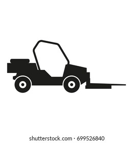 Loader car sign illustration. Vector. Black icon on white background isolated