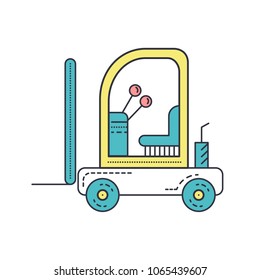 Loader cargo icon vector. Loader cargo sign on white background. Loader cargo icon for web and app