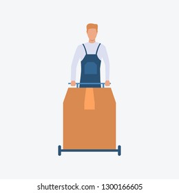 Loader with cargo truck. Working, professional, delivery. Can be used for topics like professional, working, delivery service