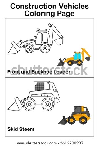 Loader Construction vehicles coloring page