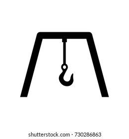 Loader, crane icon , black sign design