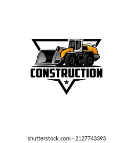 loader excavator ready made logo vector