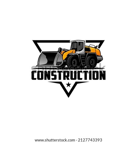 loader excavator ready made logo vector