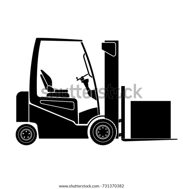 Loader Icon Forklift Icon Stock Vector (Royalty Free) 731370382 ...