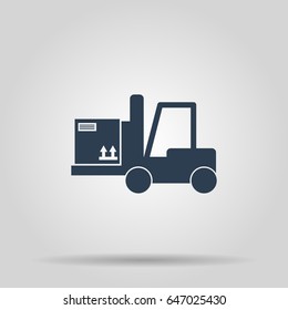 Loader icon, Forklift icon. Flat design style eps 10