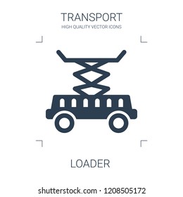 loader icon. high quality filled loader icon on white background. from transport collection flat trendy vector loader symbol. use for web and mobile