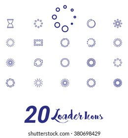 Loader Icons on white background