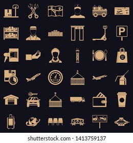 Loader icons set. Simple style of 36 loader vector icons for web for any design