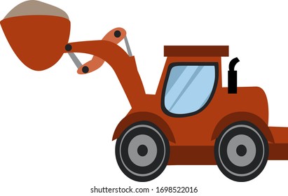 Loader isolated. Construction machinery. Loader vector