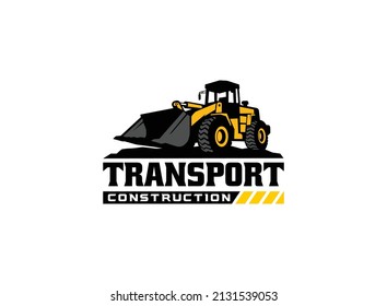 Loader logo vector for construction company. Heavy equipment template vector illustration for your brand