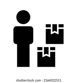 loader man icon or logo isolated sign symbol vector illustration - high quality black style vector icons
