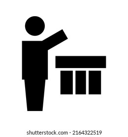 loader man icon or logo isolated sign symbol vector illustration - high quality black style vector icons
