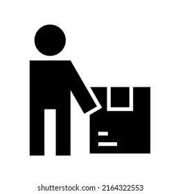 loader man icon or logo isolated sign symbol vector illustration - high quality black style vector icons
