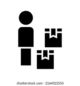 loader man icon or logo isolated sign symbol vector illustration - high quality black style vector icons
