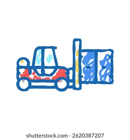 loader port doodle icon sketch vector. loader port sign. isolated symbol illustration