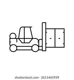 loader port line icon vector. loader port sign. isolated contour symbol black illustration
