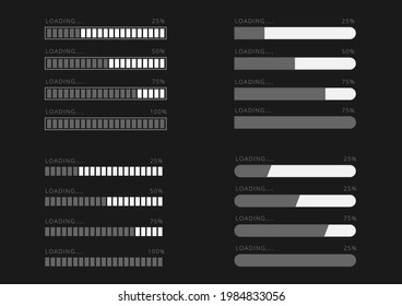Loader premium collection. Loading status sign icon. Download progress bar vector illustrator.