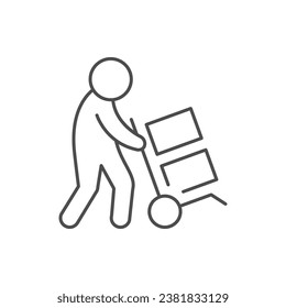 Loader with trolley line icon