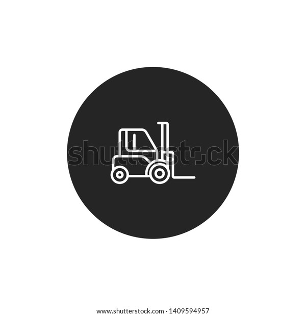 Loader truck vector icon in modern design style for\
web site and mobile app