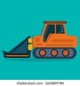 loader vehicle for industrial concept vector illustration in flat style