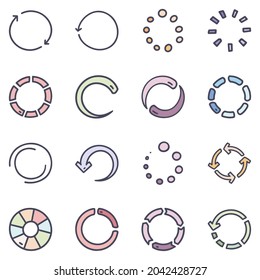 Farbvektordoodle für Loader