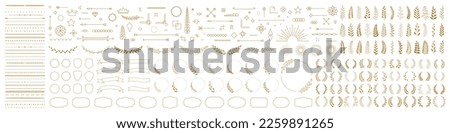Loaders..Line art..Frames..Vector..Full Vector..Chapter dividers and decorations set. Frame elements with elegant swirls, text separetors. Decoration for paper documents and certificates, line arts Foto stock © 