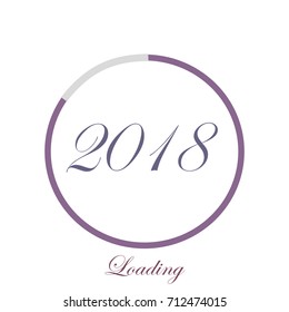 Loading 2018 year. Vector