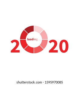 Loading 2020 vector on a white background