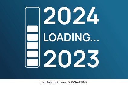 Carga de la cuenta regresiva 2023 a 2024 y comienza la preparación feliz Navidad y feliz concepto de año nuevo.