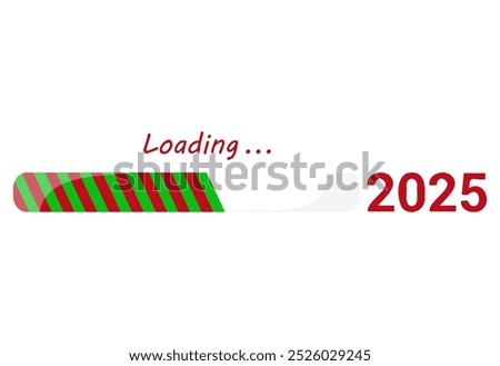 Loading 2025. Loading New Year. Christmas and New Year are coming soon. Christmas mood. Loading. Update.