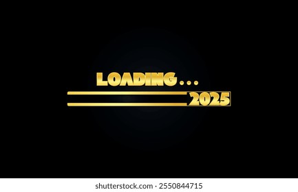 Loading 2025, Upcoming 2025 Black Gold Background